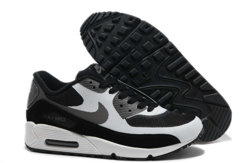 Air Max 90 Hyperfuse Fourrure Chaussures Hommes Blanc Noir